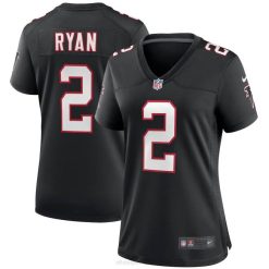 NFL Frauen Atlanta Falcons Matt Ryan Nike schwarzes Throwback-Spieltrikot 4R0Z1755 Kleidung