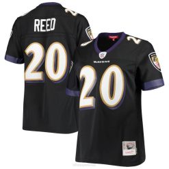 NFL Frauen Baltimore Ravens Ed Reed Mitchell & Ness schwarzes Legacy-Replika-Teamtrikot 4R0Z4241 Kleidung