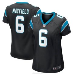 NFL Frauen Carolina Panthers Baker Mayfield Nike schwarzes Heimspieler-Spieltrikot 4R0Z4717 Kleidung