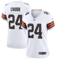 NFL Frauen Cleveland Browns Nick Chubb Nike weißes Spieltrikot 4R0Z1341 Kleidung