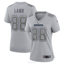 NFL Frauen Dallas Cowboys Ceedee Lamb Nike Grau Atmosphäre Mode Spiel Trikot 4R0Z3739 Kleidung