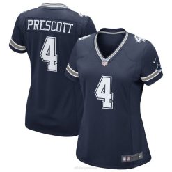 NFL Frauen Dallas Cowboys Dak Prescott Nike Navy Game Team-Trikot 4R0Z555 Kleidung