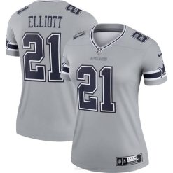 NFL Frauen Dallas Cowboys Ezekiel Elliott Nike Grey Inverted Legend Trikot 4R0Z1645 Kleidung