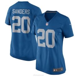 NFL Frauen Detroit Lions Barry Sanders Nike Blue 2017 Throwback Retired Player Game Jersey 4R0Z3001 Kleidung
