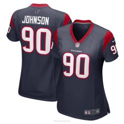 NFL Frauen Houston Texans Jaleel Johnson Nike Navy Spieler-Spieltrikot 4R0Z6857 Kleidung