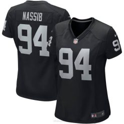 NFL Frauen Las Vegas Raiders Carl Nassib Nike schwarzes Spielerspieltrikot 4R0Z2627 Kleidung