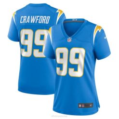 NFL Frauen Los Angeles Chargers Aaron Crawford Nike Powder Blue Heimspiel-Spielertrikot 4R0Z5709 Kleidung