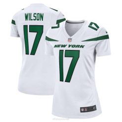 NFL Frauen New York Jets Garrett Wilson Nike weißes Game-Spieler-Trikot 4R0Z4125 Kleidung