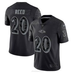 NFL Männer Baltimore Ravens Ed Reed Nike Black Retired Player RFLCTV Limited Trikot 4R0Z2055 Kleidung