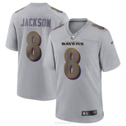 NFL Männer Baltimore Ravens Lamar Jackson Nike Grau Atmosphäre Mode Spiel Trikot 4R0Z1779 Kleidung