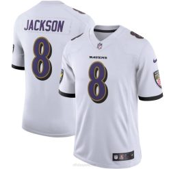 NFL Männer Baltimore Ravens Lamar Jackson White Vapor Limited Trikot 4R0Z1345 Kleidung