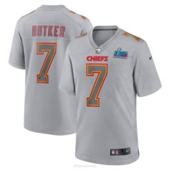 NFL Männer Kansas City Chiefs Harrison Butker Nike Grey Super Bowl Lvii Patch Atmosphäre Mode-Spieltrikot 4R0Z1125 Kleidung