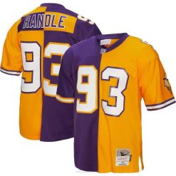 NFL Männer Minnesota Vikings John Randle Mitchell & Ness Lila/Gold 1998 Split Legacy Replika-Trikot 4R0Z2013 Kleidung