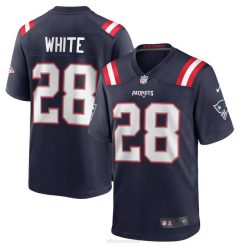 NFL Männer New England Patriots James weißes Nike Navy Game Player-Trikot 4R0Z3247 Kleidung