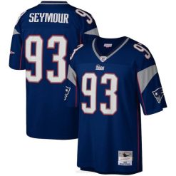 NFL Männer New England Patriots Richard Seymour Mitchell & Ness Navy 2003 Legacy Replika-Trikot 4R0Z1847 Kleidung