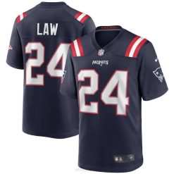 NFL Männer New England Patriots Ty Law Nike Navy Game Ruhestandsspielertrikot 4R0Z1263 Kleidung