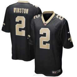 NFL Männer New Orleans Saints Jameis Winston Nike schwarzes Spieltrikot 4R0Z2107 Kleidung
