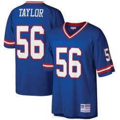 NFL Männer New York Giants Lawrence Taylor Mitchell & Ness Royal Big & Tall 1986 Replika-Trikot eines pensionierten Spielers 4R0Z803 Kleidung