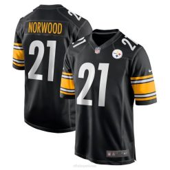 NFL Männer Pittsburgh Steelers Tre Norwood Nike schwarzes Spieltrikot 4R0Z2361 Kleidung
