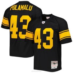 NFL Männer Pittsburgh Steelers Troy Polamalu Mitchell & Ness Black Alternative 2008 Legacy Replica Trikot 4R0Z245 Kleidung