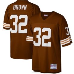 NFL Männer Replika-Trikot eines pensionierten Spielers der Cleveland Browns von Jim Brown, Mitchell & Ness Brown Big & Tall aus dem Jahr 1963 4R0Z5641 Kleidung