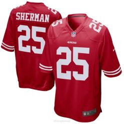 NFL Männer San Francisco 49ers Richard Sherman Nike Scarlet Game Spielertrikot 4R0Z2611 Kleidung