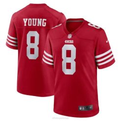 NFL Männer San Francisco 49ers Steve Young Nike Scarlet Spielerspieltrikot im Ruhestand 4R0Z1121 Kleidung