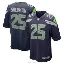 NFL Männer Seattle Seahawks Richard Sherman Nike College Navy Ruhestand-Spieltrikot 4R0Z967 Kleidung