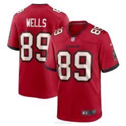 NFL Männer Tampa Bay Buccaneers David Wells Nike rotes Heimspiel-Spielertrikot 4R0Z6137 Kleidung