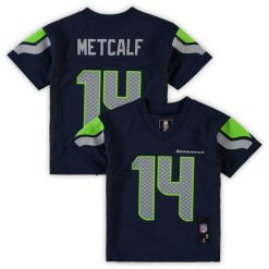 NFL Männer Vorschul-Seattle Seahawks DK Metcalf College Navy Replika-Spielertrikot 4R0Z829 Kleidung