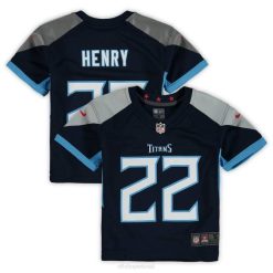 NFL Männer Vorschule Tennessee Titans Derrick Henry Nike Navy Game Jersey 4R0Z2409 Kleidung