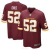 NFL Männer Washington Football Team Jamin Davis Nike Burgundy Game Jersey 4R0Z6897 Kleidung