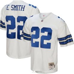 NFL Männer Weißes Replika-Trikot der Dallas Cowboys Emmitt Smith Mitchell & Ness aus dem Jahr 1992 4R0Z2075 Kleidung